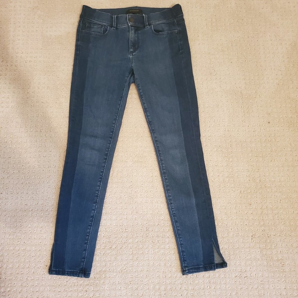 Ann Taylor Petite Slit-Hem Skinny Jeans
